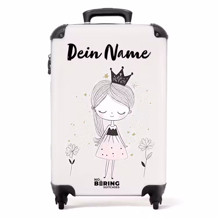 Koffer mit Name - Prinzessin mit schwarzem Kleid — 1