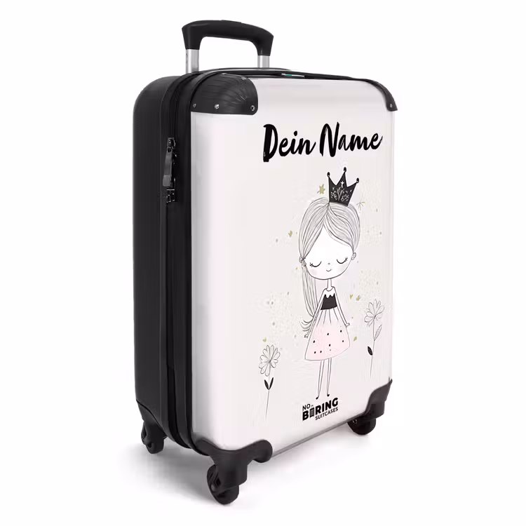 Koffer mit Name - Prinzessin mit schwarzem Kleid — 2
