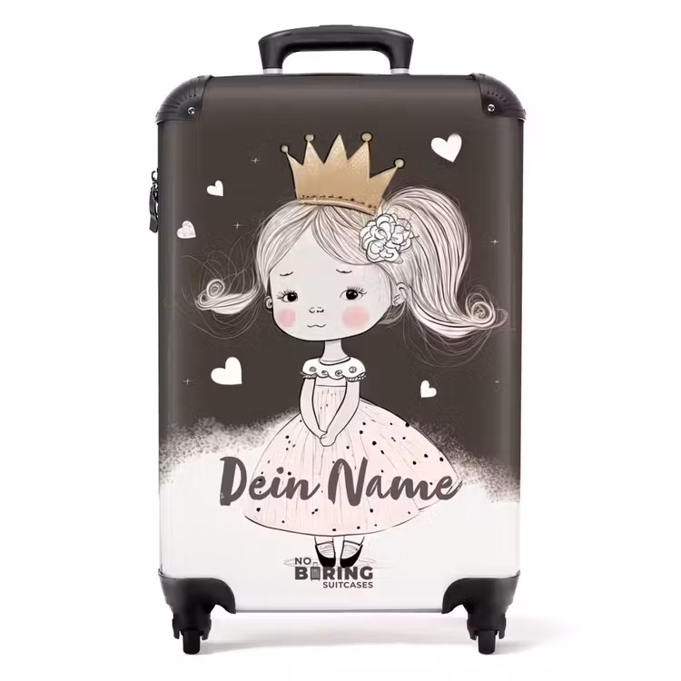 Koffer mit Name - Schüchterne Prinzessin mit Blume — 1