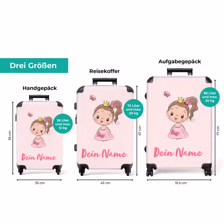 Koffer mit Name - Prinzessin rosa — 3