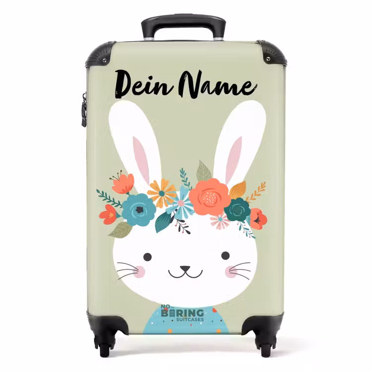 Koffer mit Name - Hippie-Hase — 1