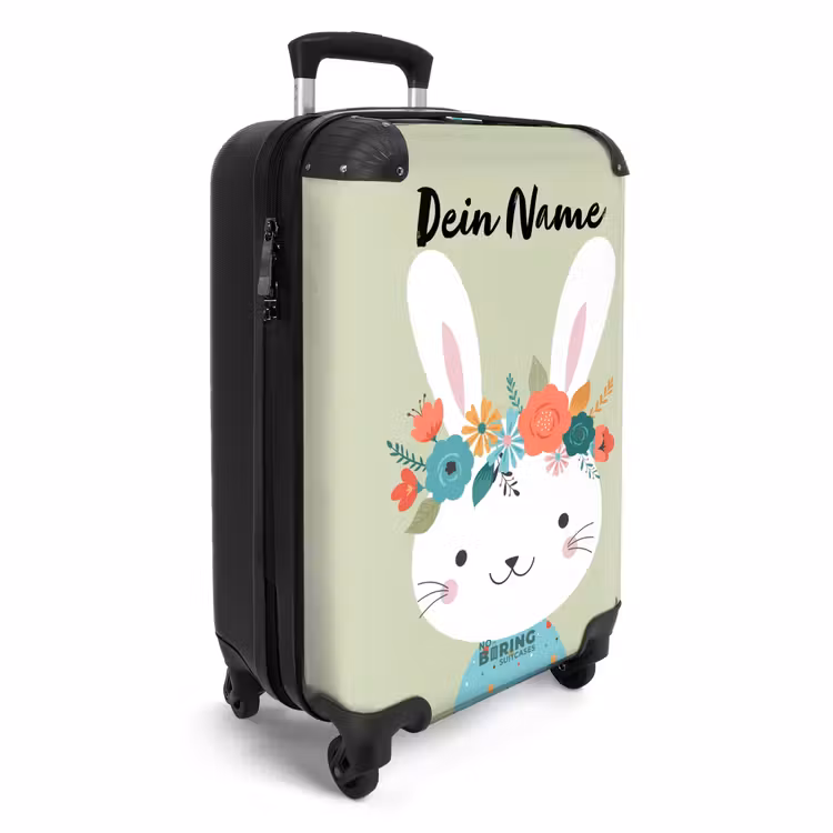 Koffer mit Name - Hippie-Hase — 2
