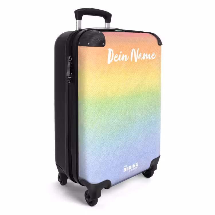 Koffer mit Name - Pastellfarbener Regenbogen — 2