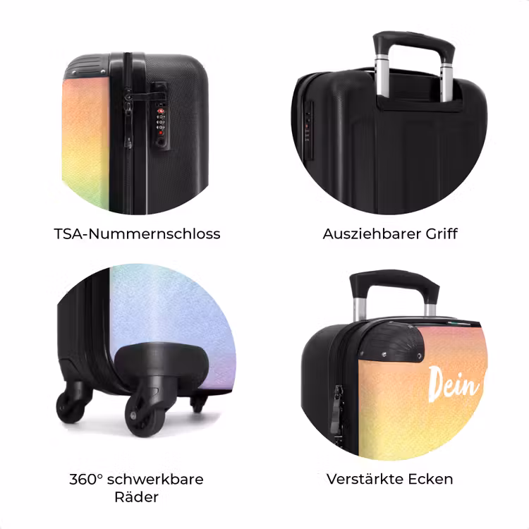 Koffer mit Name - Pastellfarbener Regenbogen — 8