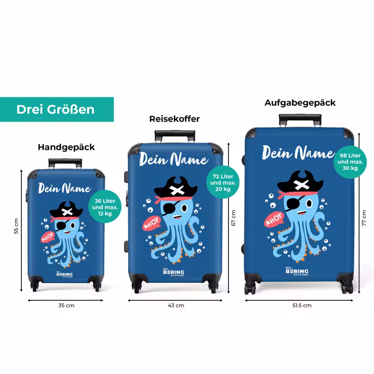 Koffer mit Name - Piratenkrake — 3