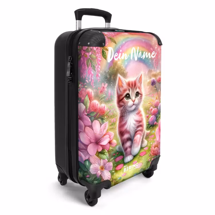 Koffer mit Name - Rosa Regenbogenkätzchen — 2
