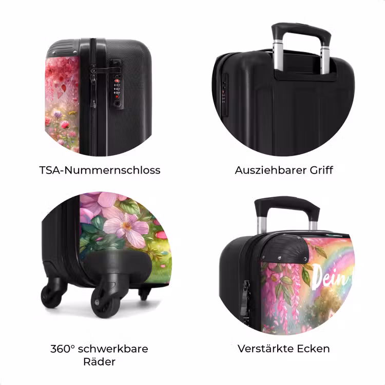 Koffer mit Name - Rosa Regenbogenkätzchen — 8