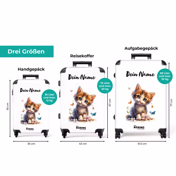 Koffer mit Name - Vera Schmetterling Kätzchen — 3