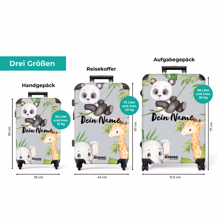 Koffer mit Name - Tiere im Dschungel — 3