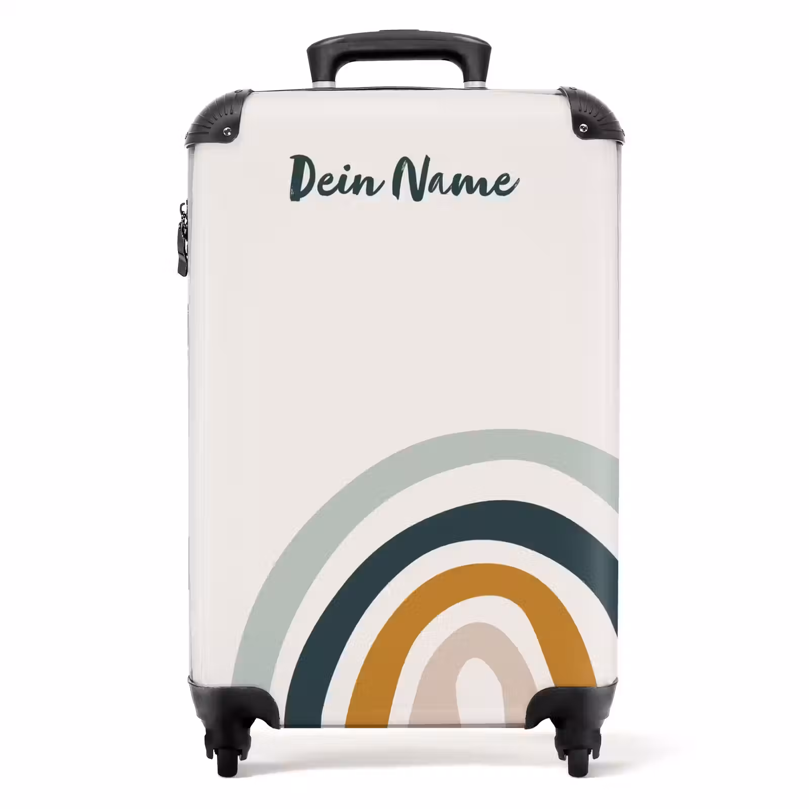 Koffer mit Name - Rohes Regenbogen-Aqua — 1