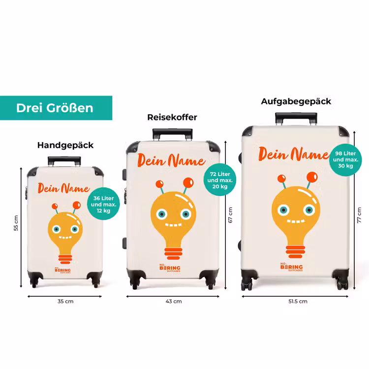Koffer mit Name - Glänzende Knochen — 3