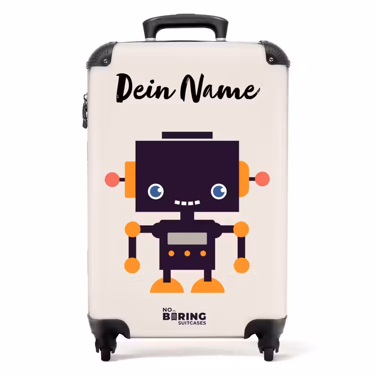 Koffer mit Name - Lila Pixel — 1