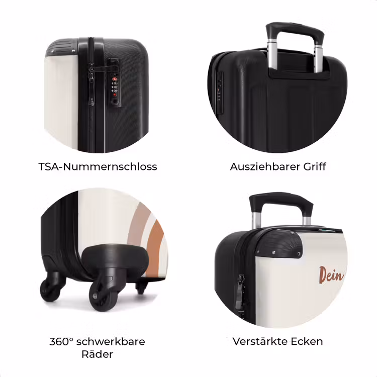 Koffer mit Name - Roher Regenbogen natürlich — 8
