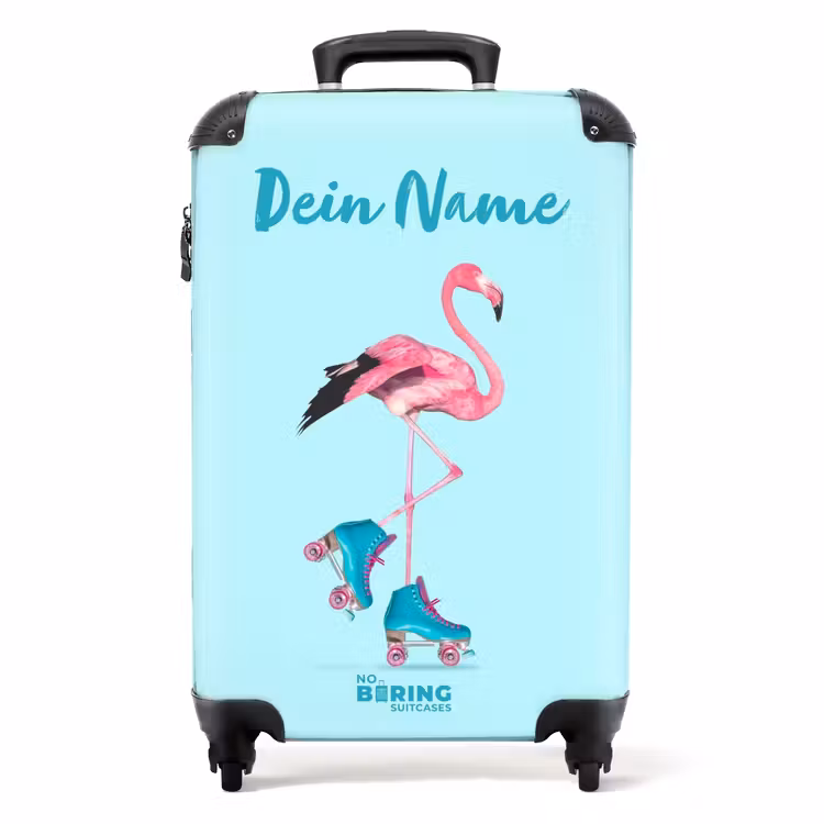 Koffer mit Name - Auffälliger Flamingo — 1