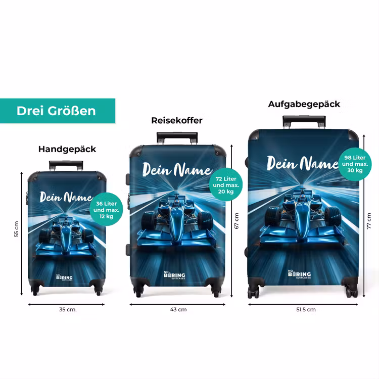 Koffer mit Name - Blau leuchtend — 3