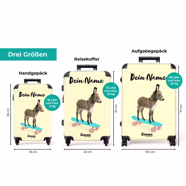 Koffer mit Name - Esel reiten — 3