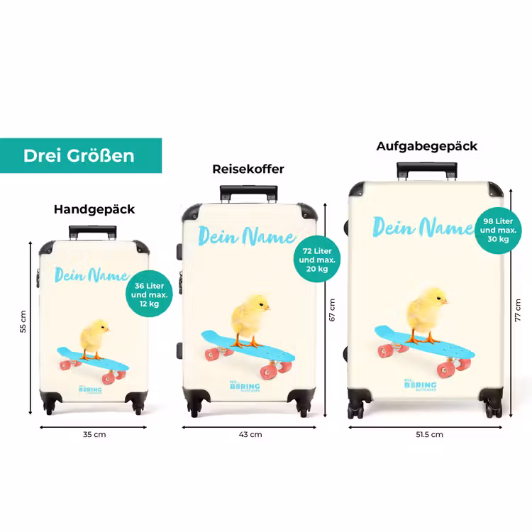 Koffer mit Name - Knutschendes Küken — 3