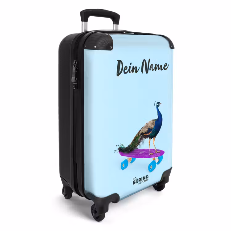 Koffer mit Name - Vorbeiziehender Pfau — 2