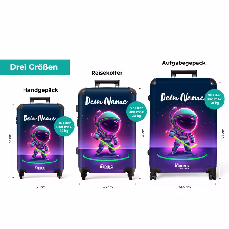 Koffer mit Name - Weltraum-Hockey — 3