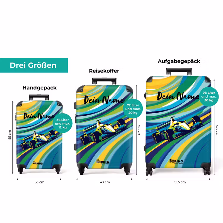 Koffer mit Name - Retro-Rennfahrer — 3