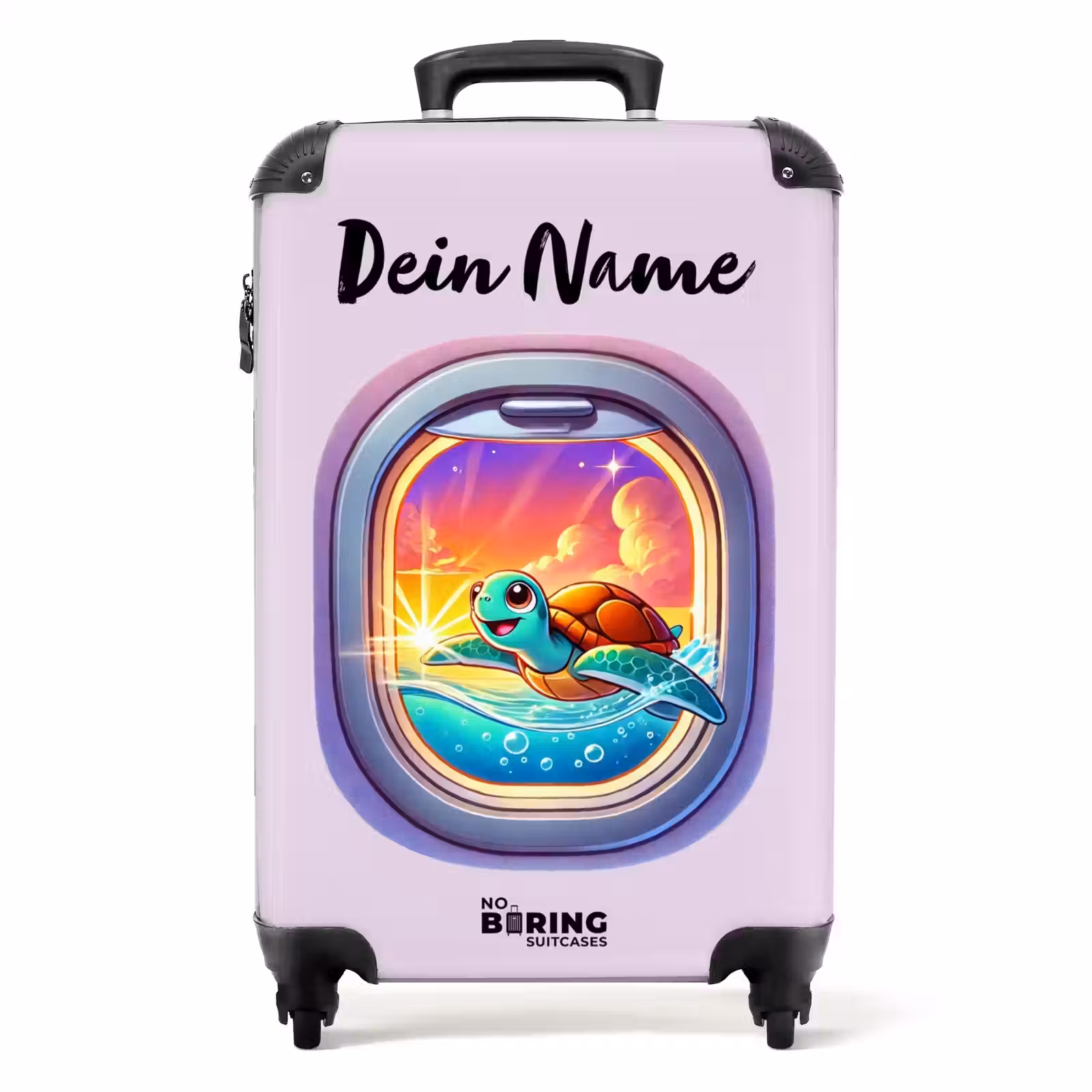 Koffer mit Name - Sonnenuntergangs-Schildkröte — 1