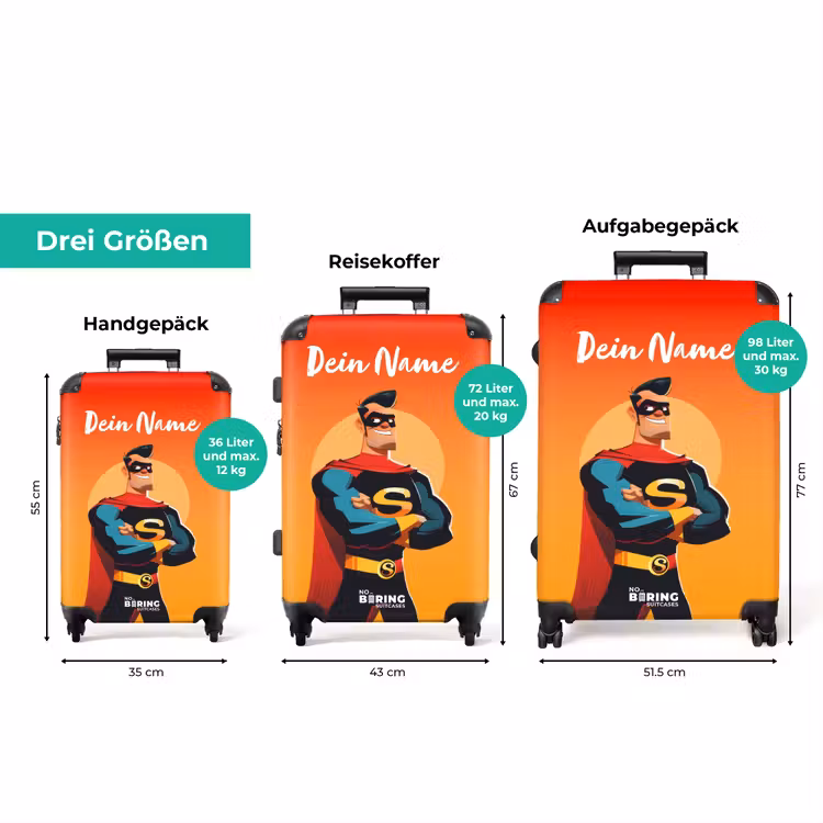 Koffer mit Name - Sonniger Superheld — 3