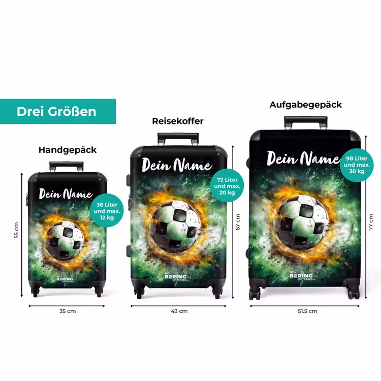Koffer mit Name - Fußball in Flammen — 3