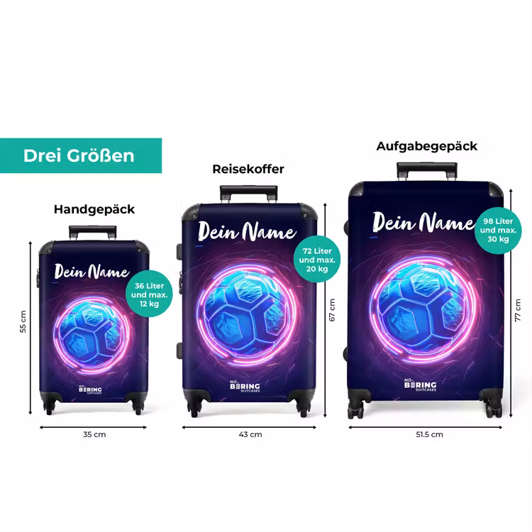 Koffer mit Name - Neon-Ball — 3