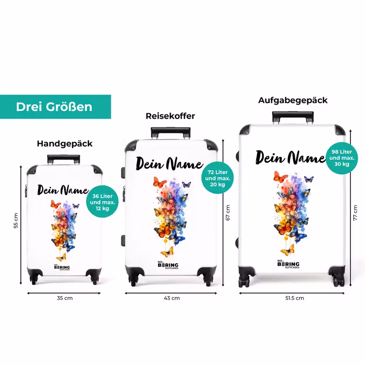Koffer mit Name - Schmetterlingsschwarm — 3