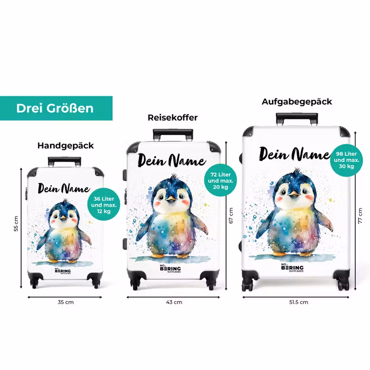 Koffer mit Name - Picasso-Pinguin — 3