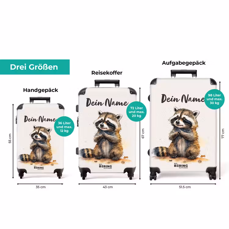 Koffer mit Name - Waldo Waschbär — 3