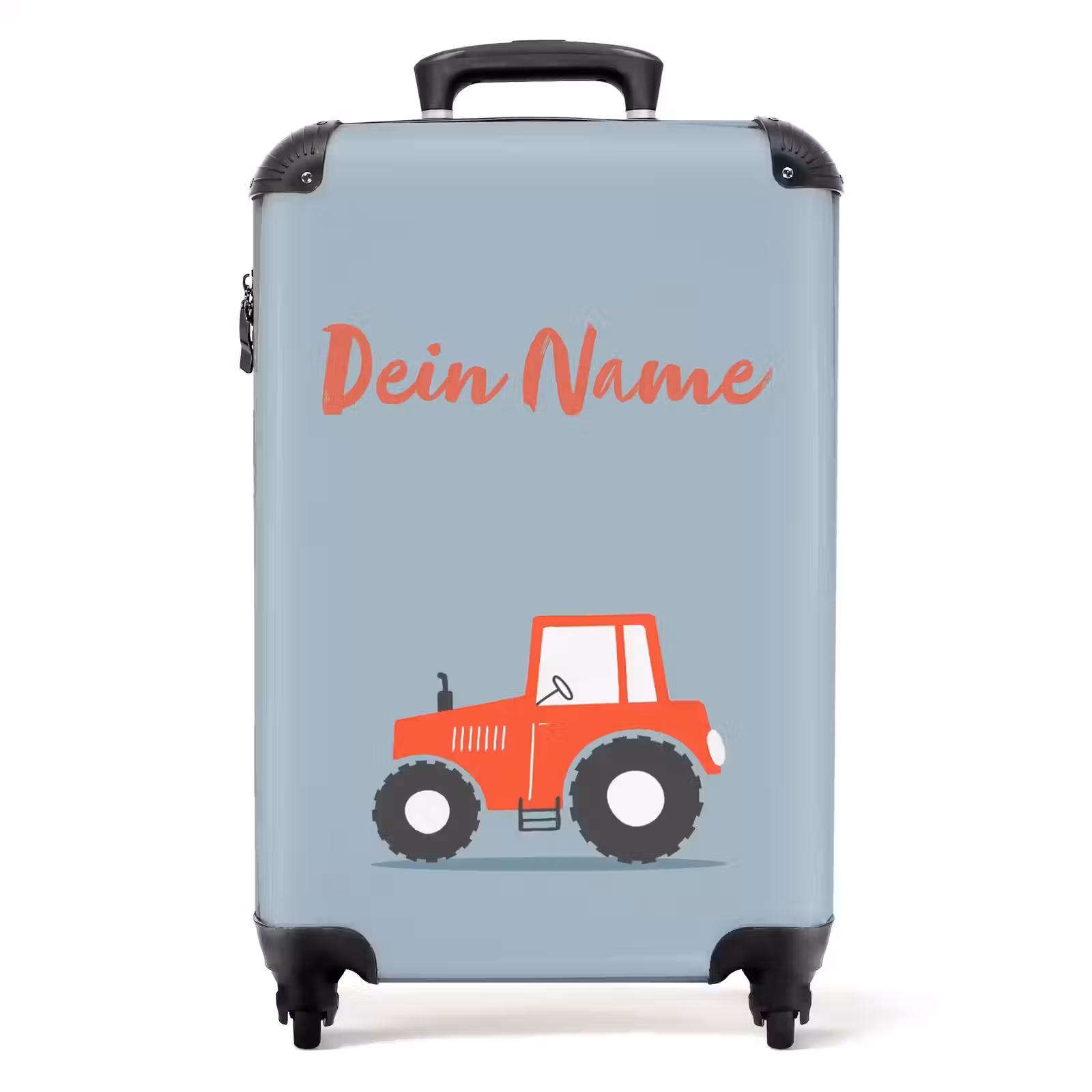Koffer mit Name - Roter Auslöser blauer Hintergrund — 1