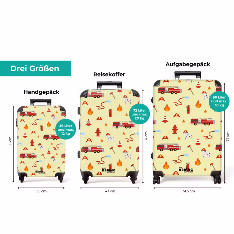 Koffer - Feuerwehraufstellung mit Fahrzeugen und Flammen — 3
