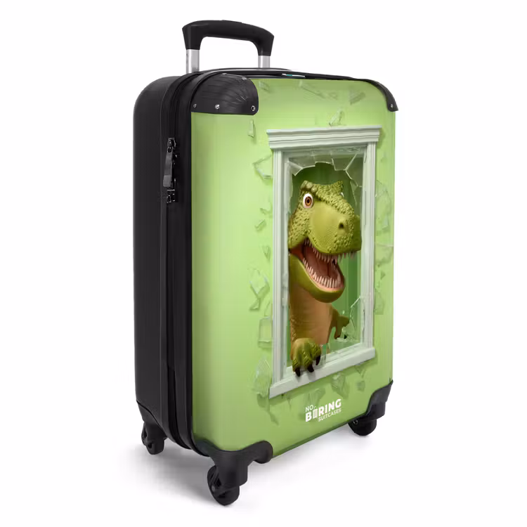 Koffer - T-Rex bricht durch grünes Glasfenster — 2