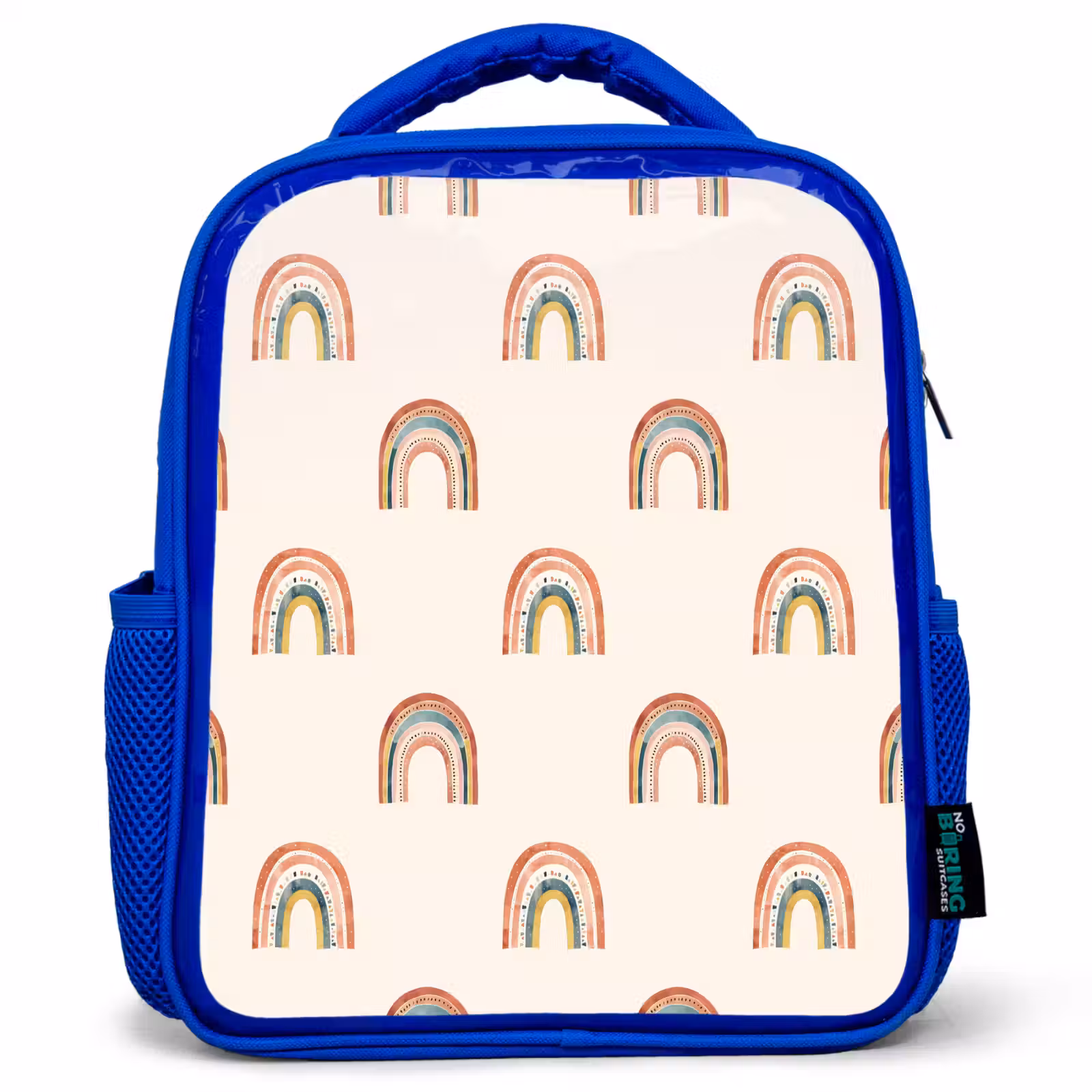 Kinderrucksack - Blau - Boho - Regenbogen - Muster — 1