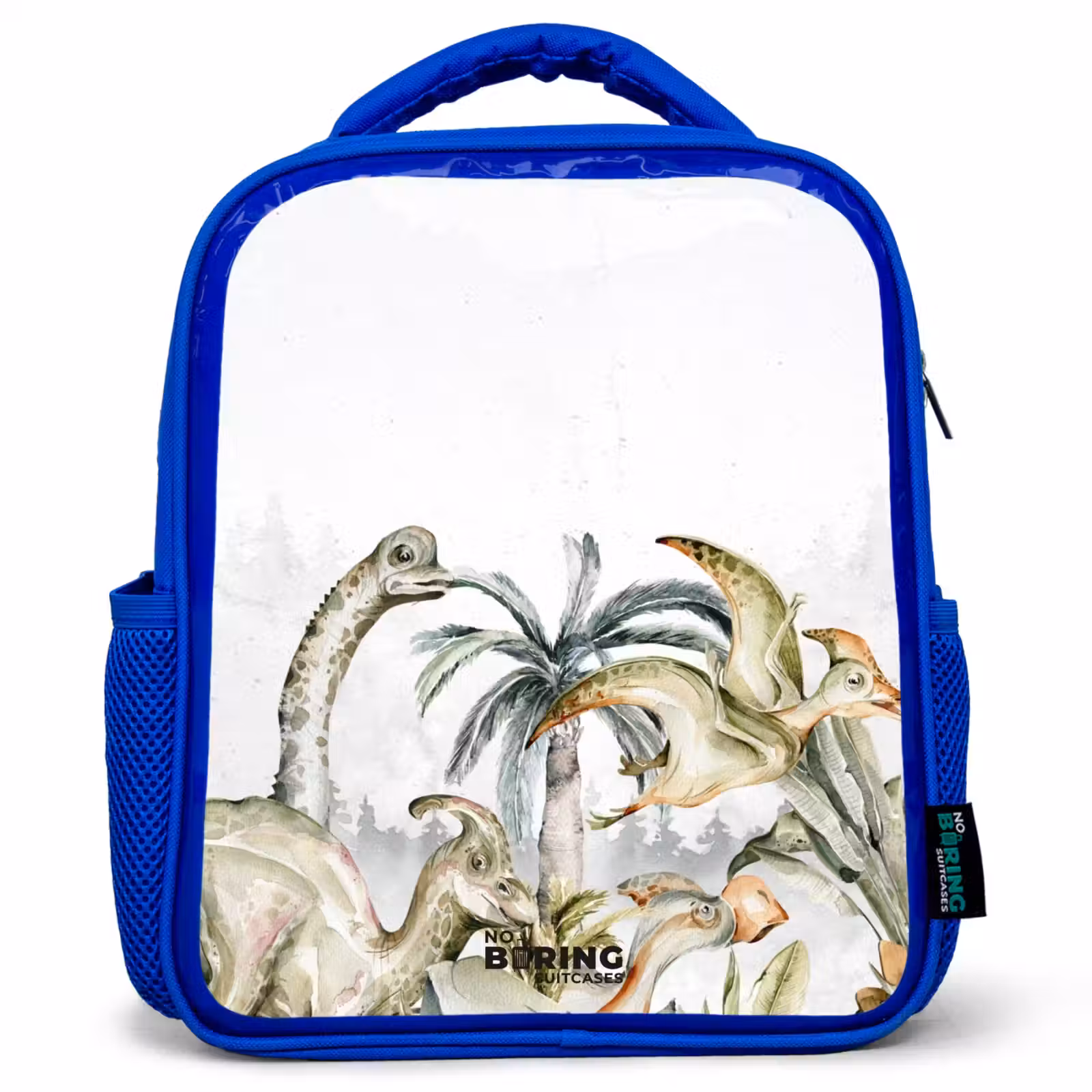 Kinderrucksack - Blau - Dinosaurier in einer zerklüfteten Landschaft — 1