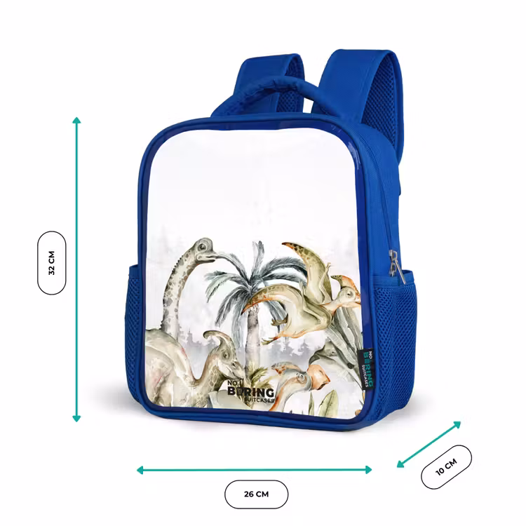 Kinderrucksack - Blau - Dinosaurier in einer zerklüfteten Landschaft — 6