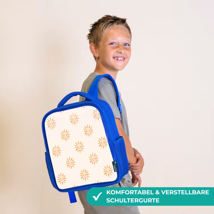 Kinderrucksack - Blau - Heiter - Sonne - Erröten - Boho — 5