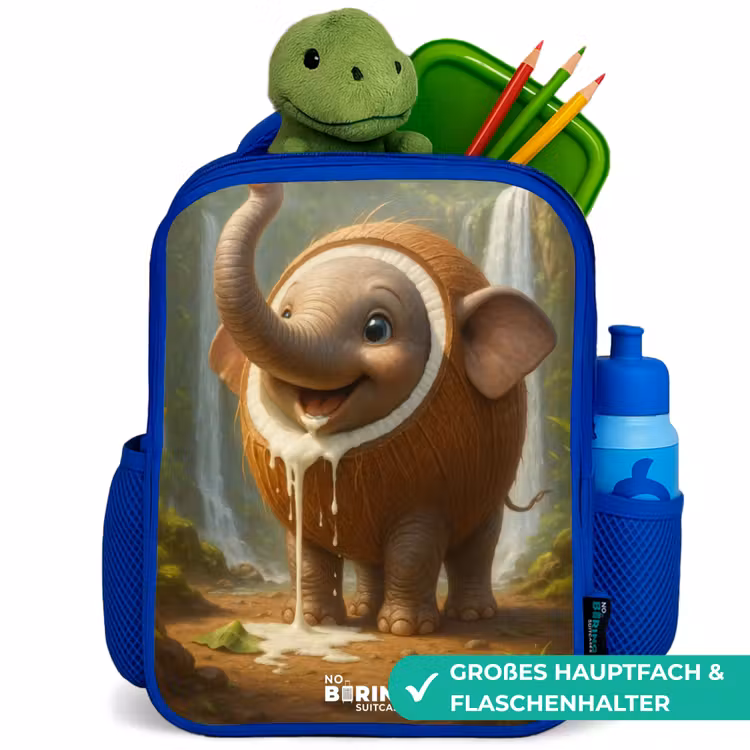 Kinderrucksack - Blau - Kokosnuss Elefant — 3