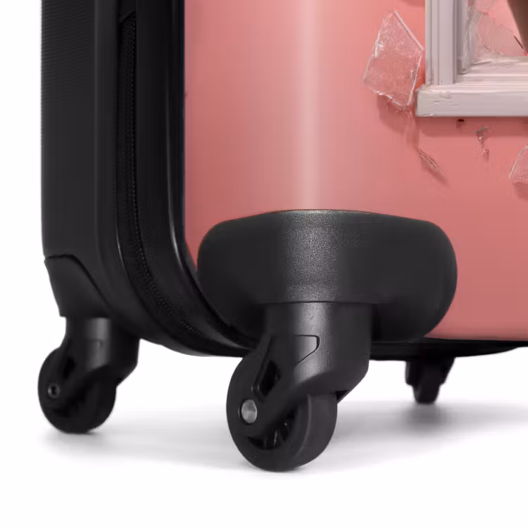 Koffer - Elefant durchbricht rosa Glasfenster — 7