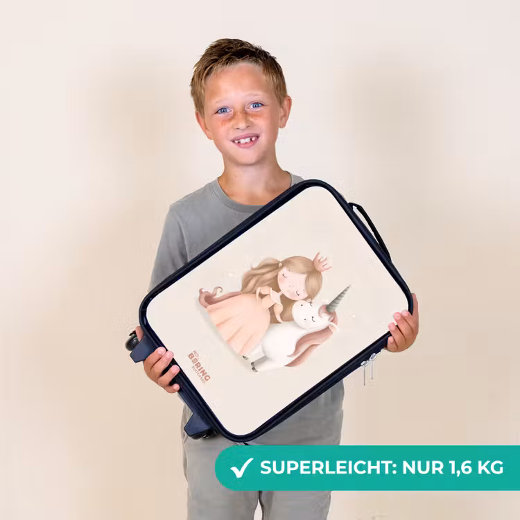 Kinderkoffer - Prinzessin und ein Einhorn in Pastellfarben — 2