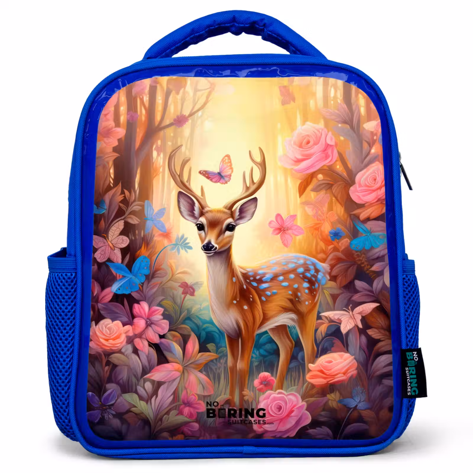 Kinderrucksack - Blau - Blühende Waldhirsche — 1