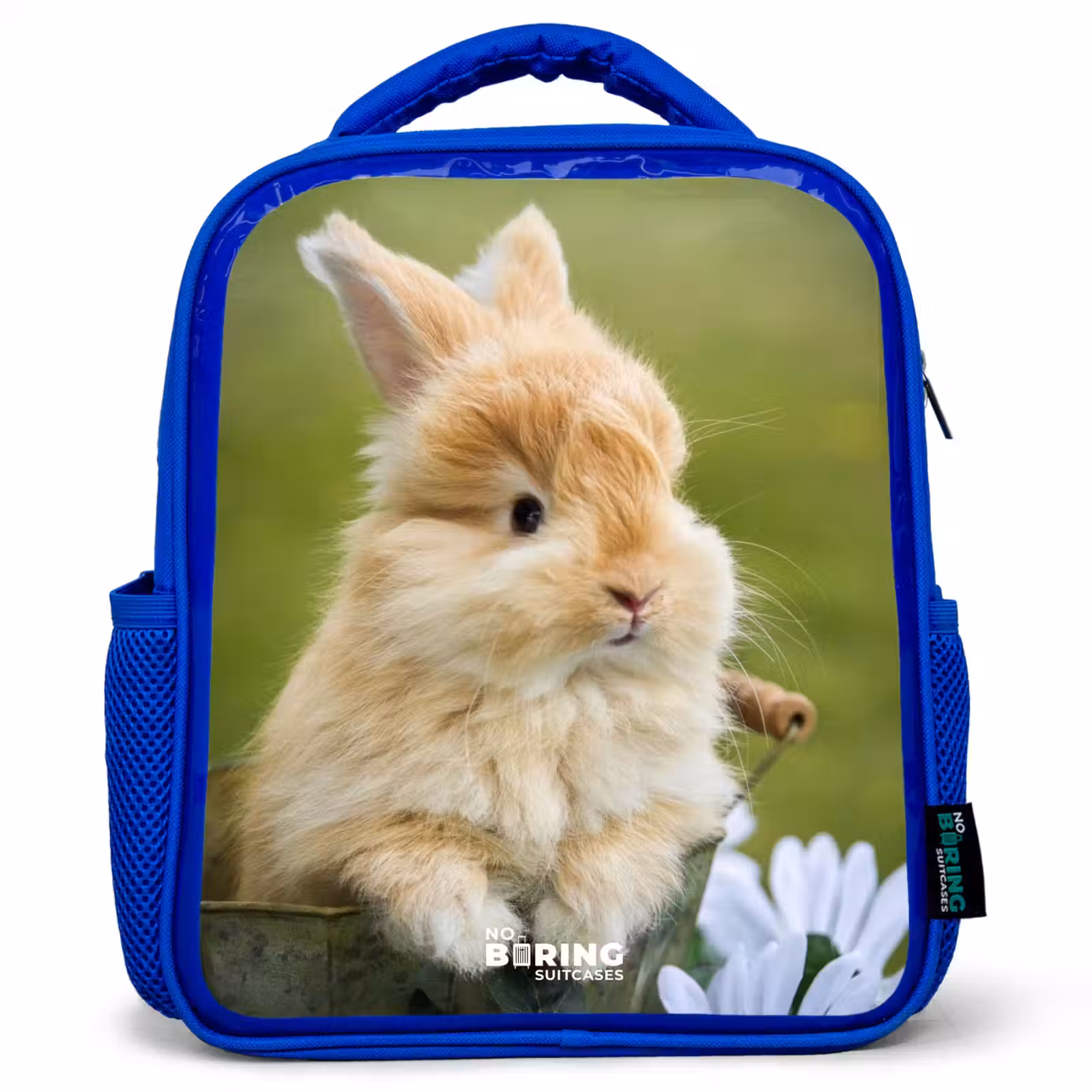 Kinderrucksack - Blau - Kaninchen im Blumentopf — 1