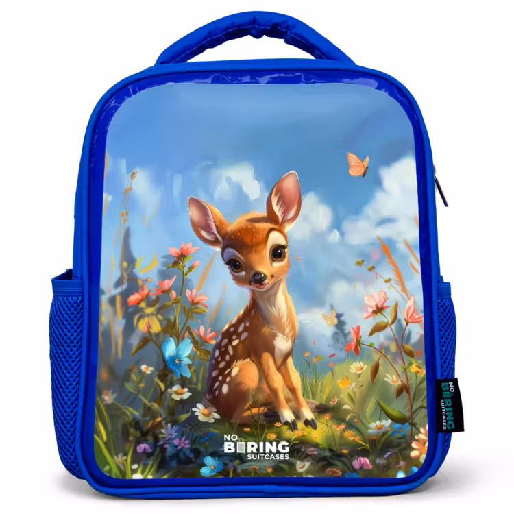 Kinderrucksack - Blau - Bailey Blumenhirsch — 1