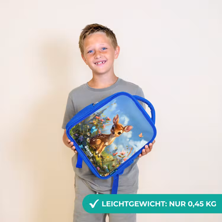 Kinderrucksack - Blau - Bailey Blumenhirsch — 4