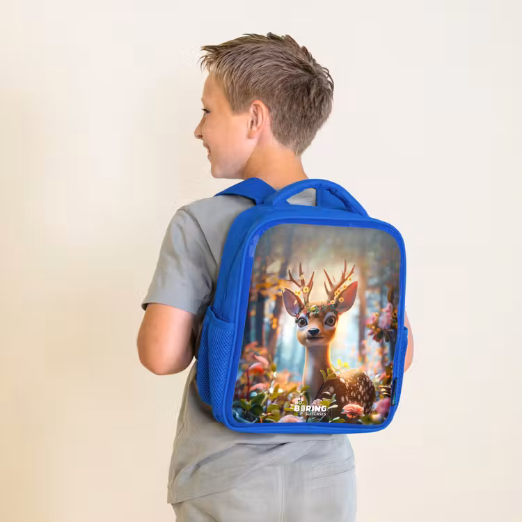 Kinderrucksack - Blau - Bo Blumengeweih — 2