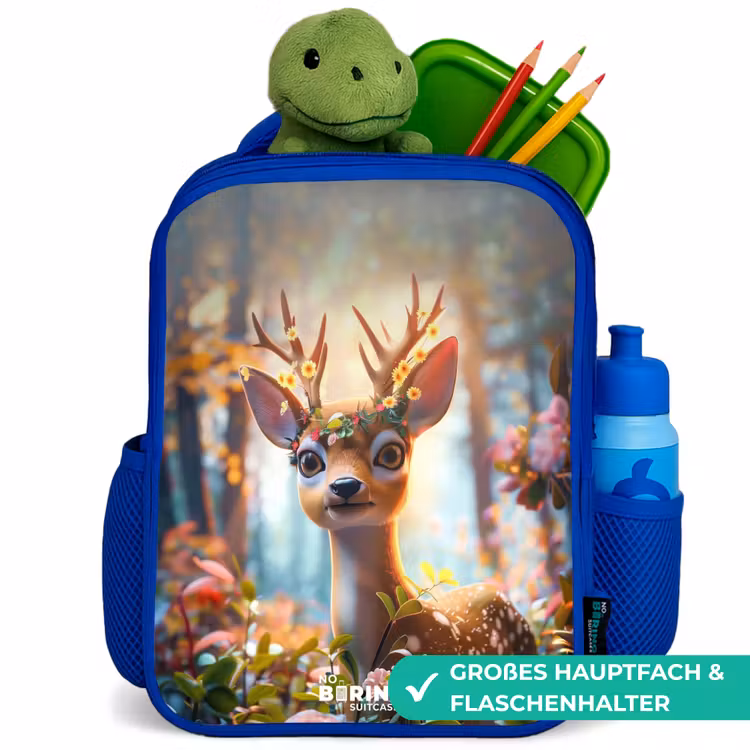 Kinderrucksack - Blau - Bo Blumengeweih — 3