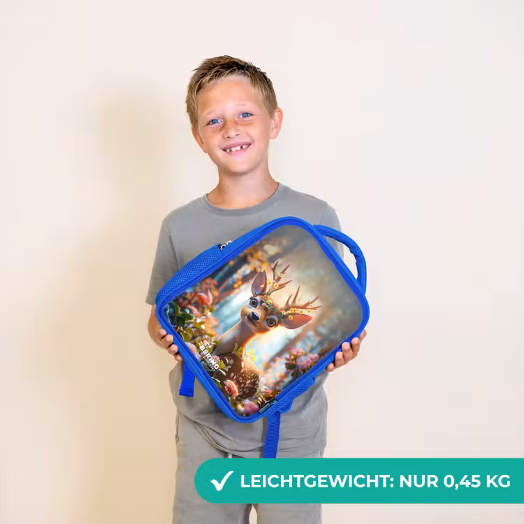 Kinderrucksack - Blau - Bo Blumengeweih — 4