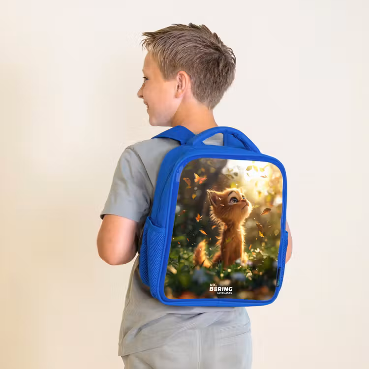 Kinderrucksack - Blau - Henry Herbst Kätzchen — 2