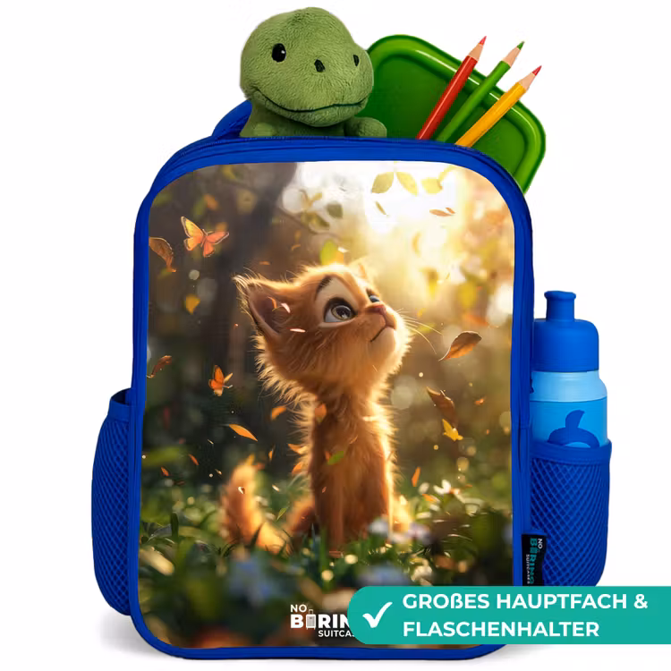 Kinderrucksack - Blau - Henry Herbst Kätzchen — 3